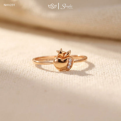 18K Solid Gold Special Ring - THE APPLE RING