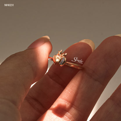 18K Solid Gold Special Ring - "THE APPLE" RING