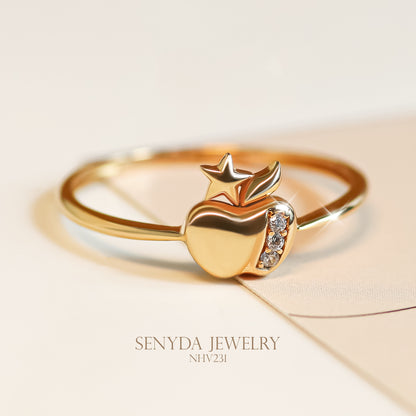 Senyda 18K Solid Gold Special Ring - "THE APPLE" RING
