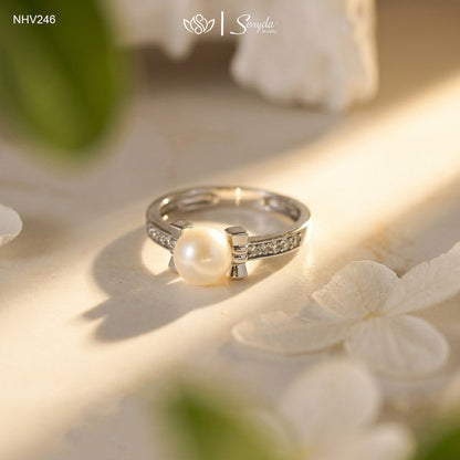 10K Solid Gold Oval - Shaped Brilliant Cut Sapphire Square Halo Ring