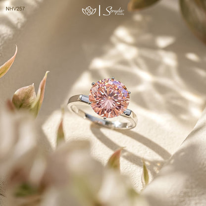 10K Solid Gold Oval - Shaped Brilliant Cut Sapphire Square Halo Ring
