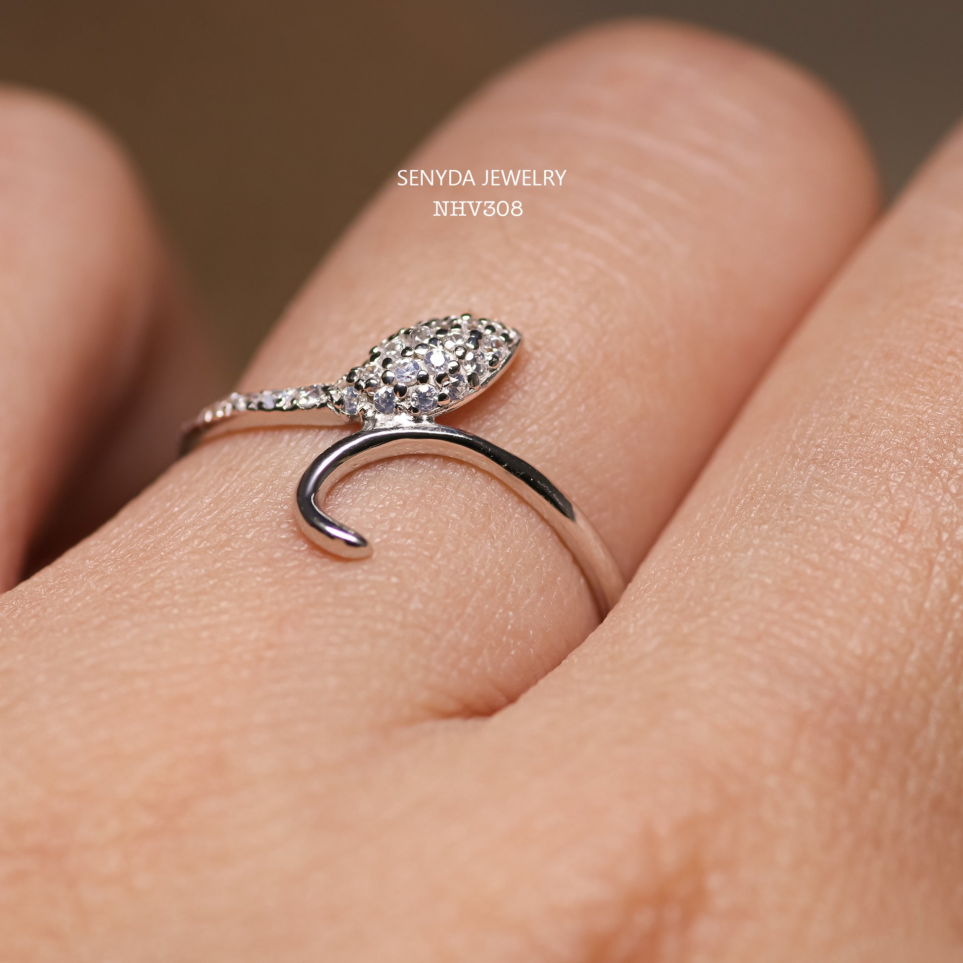 Senyda 18K Solid Gold Special Ring - SNAKE RING