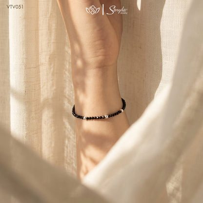 Senyda 18K Solid Gold Spinel 2,5mm Bracelet With Beads