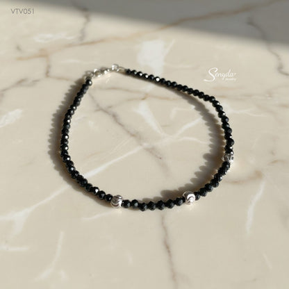 Senyda 18K Solid Gold Spinel 2,5mm Bracelet With Beads